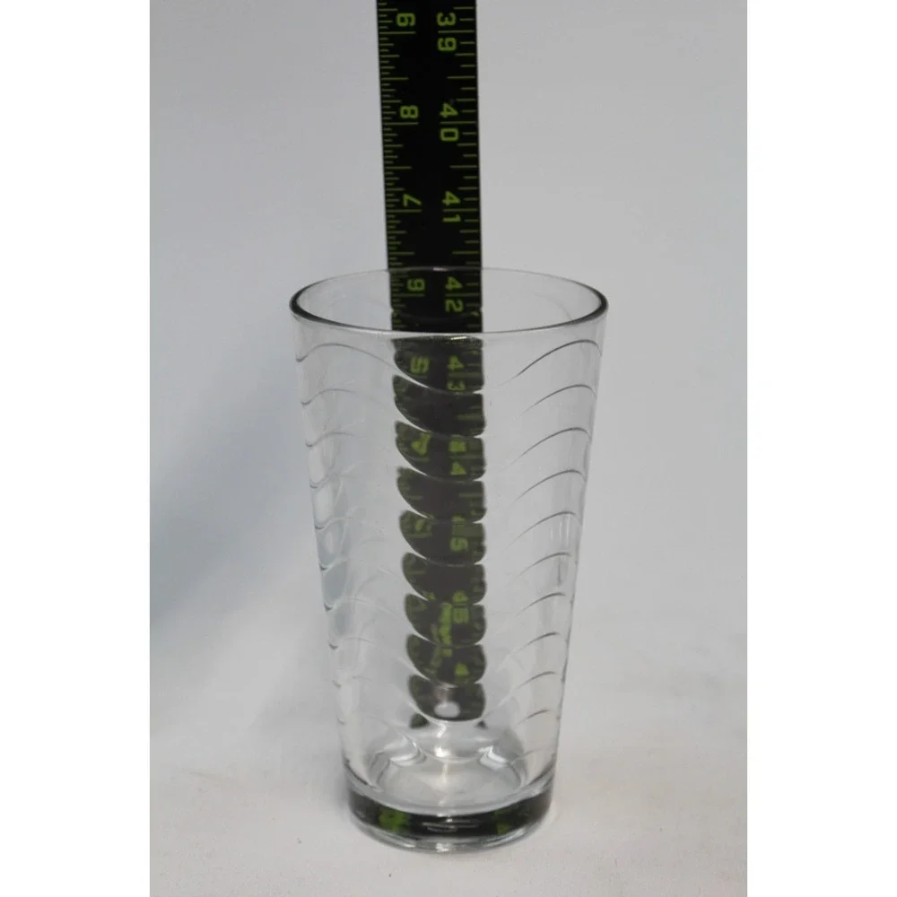Pasabahce Turkish made Glasses Circular Wave Pattern 6 1/2
